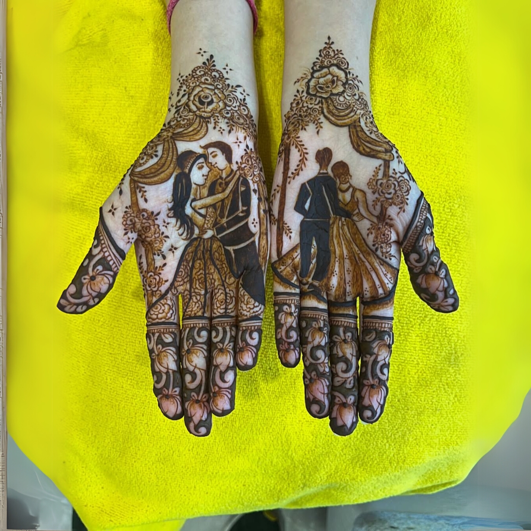 Couple Mehandi by Mehandi Art by Prakash