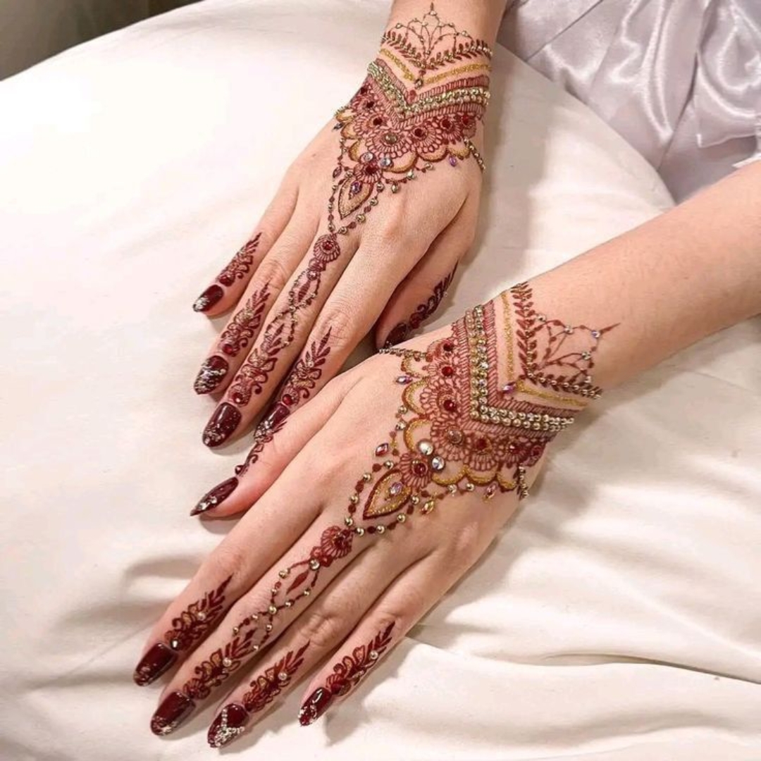 Glitter Mehandi by Mehandi Art by Prakash