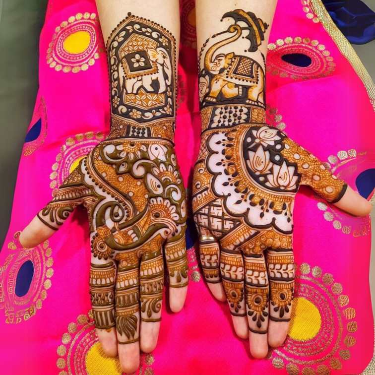 Madhubani Design by Mehandi Art by Prakash